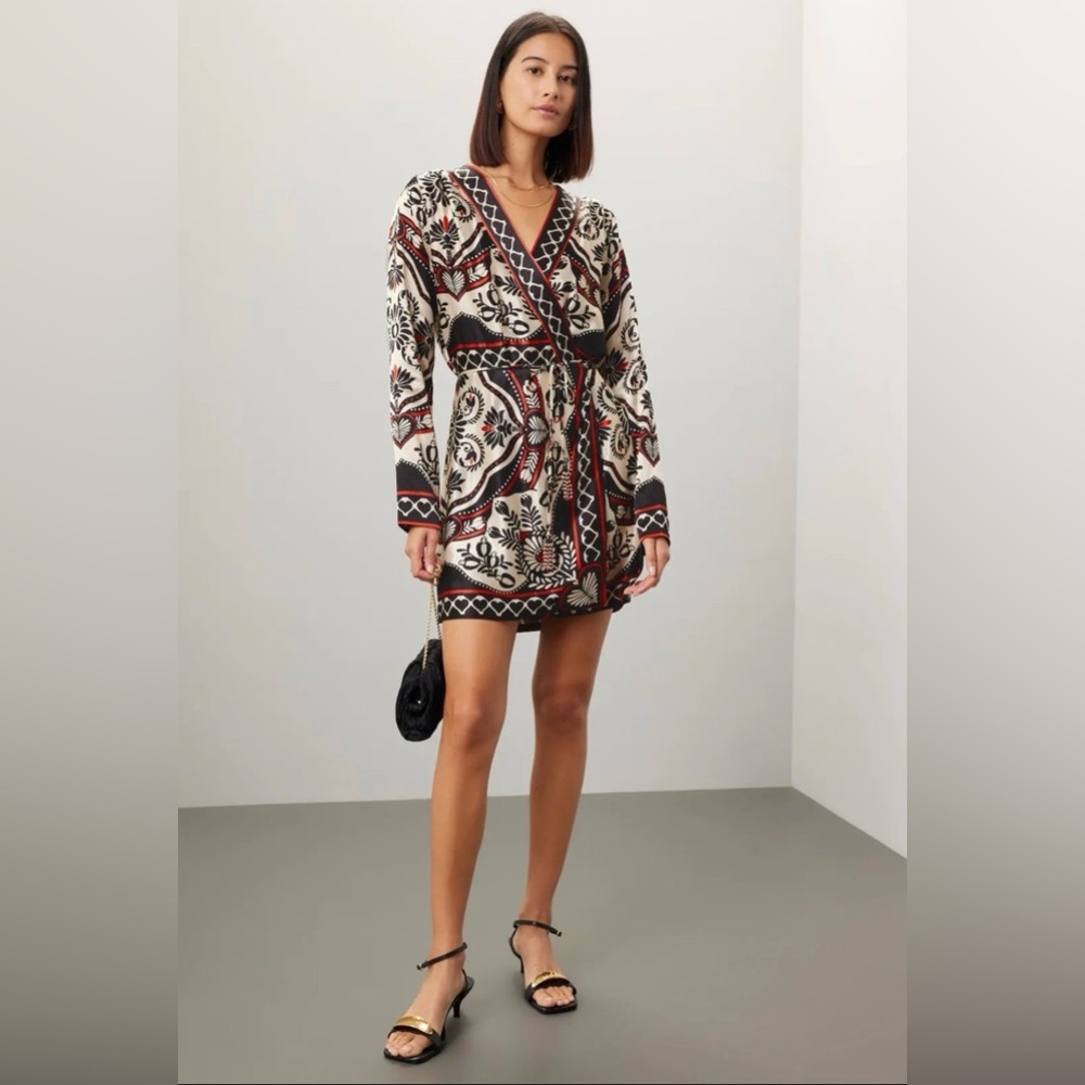 FARM Rio Black and Red Patterned Dress - Picture 4 of 9